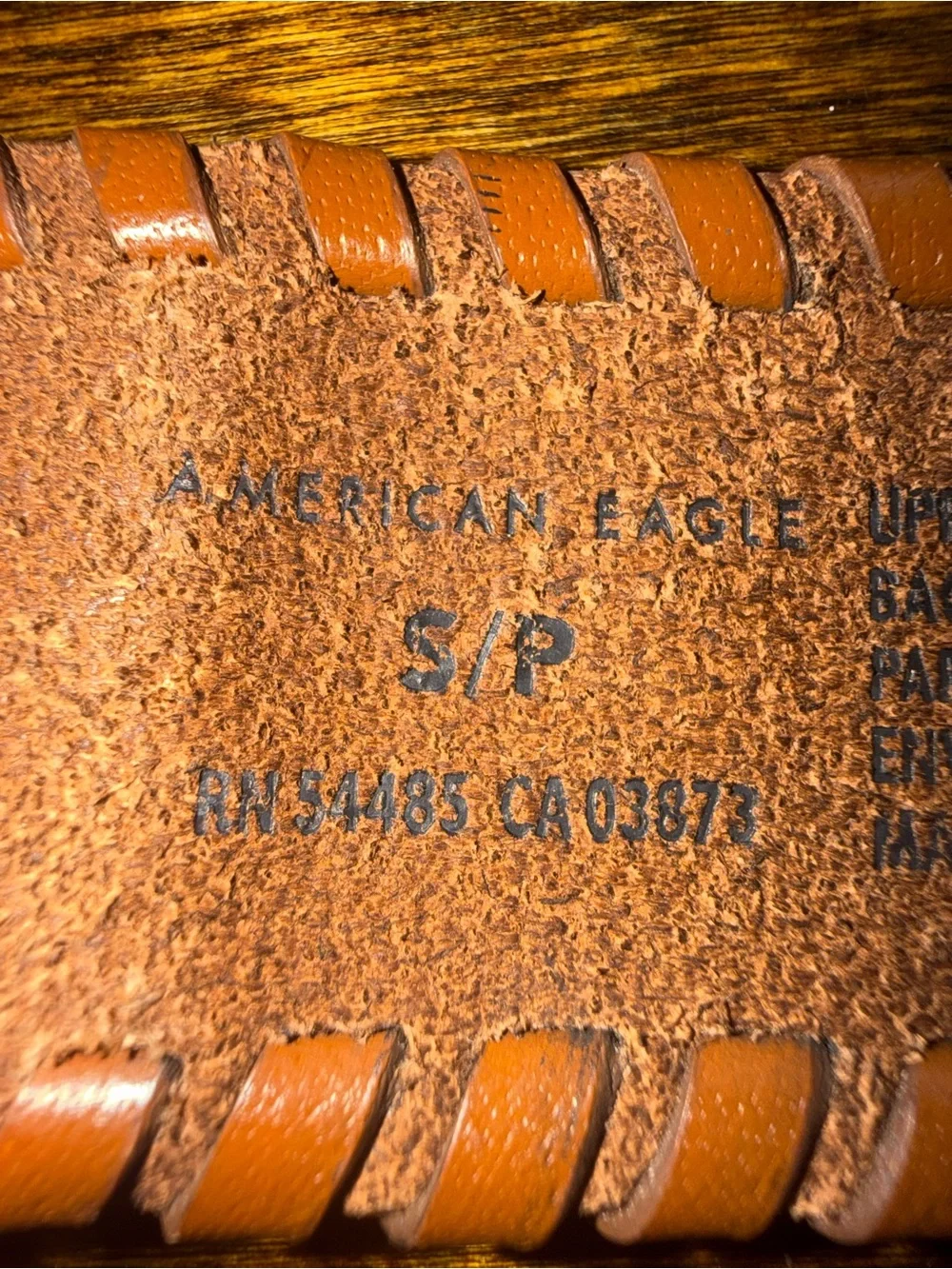 American Eagle Brown Embroidered Whipstitch Belt | Cowgirl | Boho | EUC